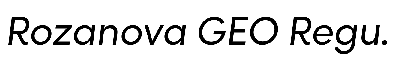 Rozanova GEO Regular Italic